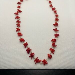 Red Coral Beaded Necklace